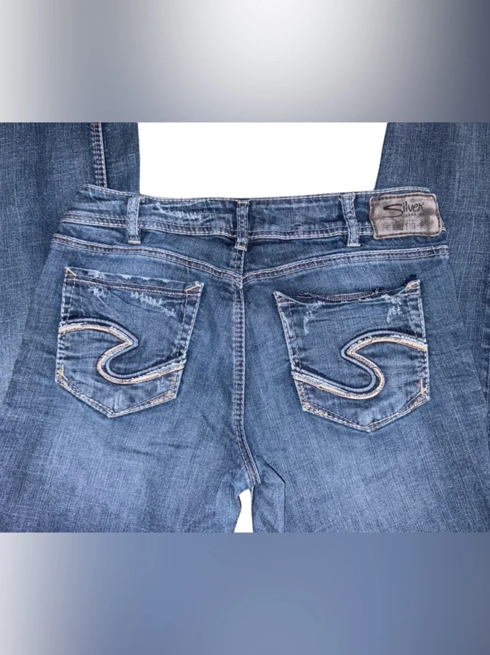 Silver Jeans Co Suki Ankle Slim Jeans W31 L27 Medium Wash Stretch Denim - Picture 8 of 11